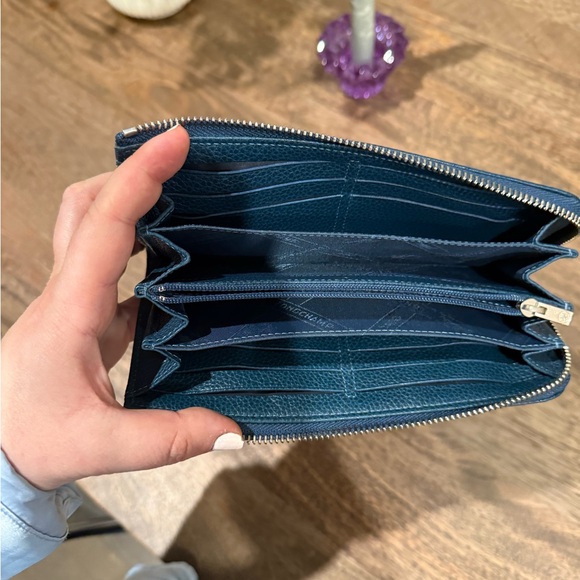 Longchamp Blue Leather Zip wallet - Picture 3 of 6